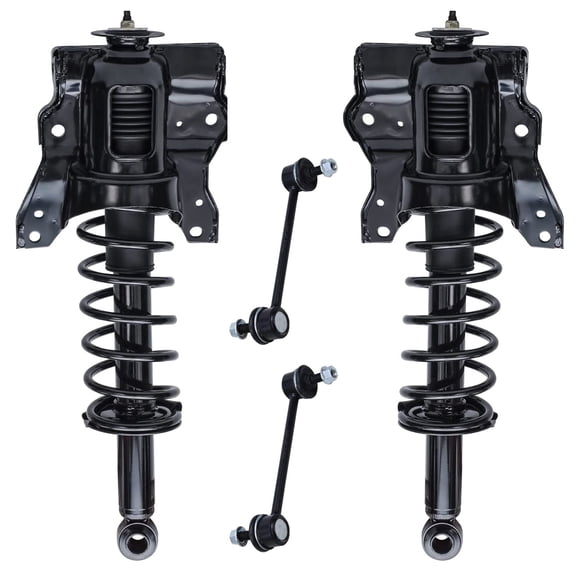 Detroit Axle - Rear Struts Kit for Hyundai Sonata Kia Optima Magentis XG350 XG300, 2 Struts with Coil Spring Assembly 2 Sway Bar Links Replacement Ready Struts Shocks - 4pc set