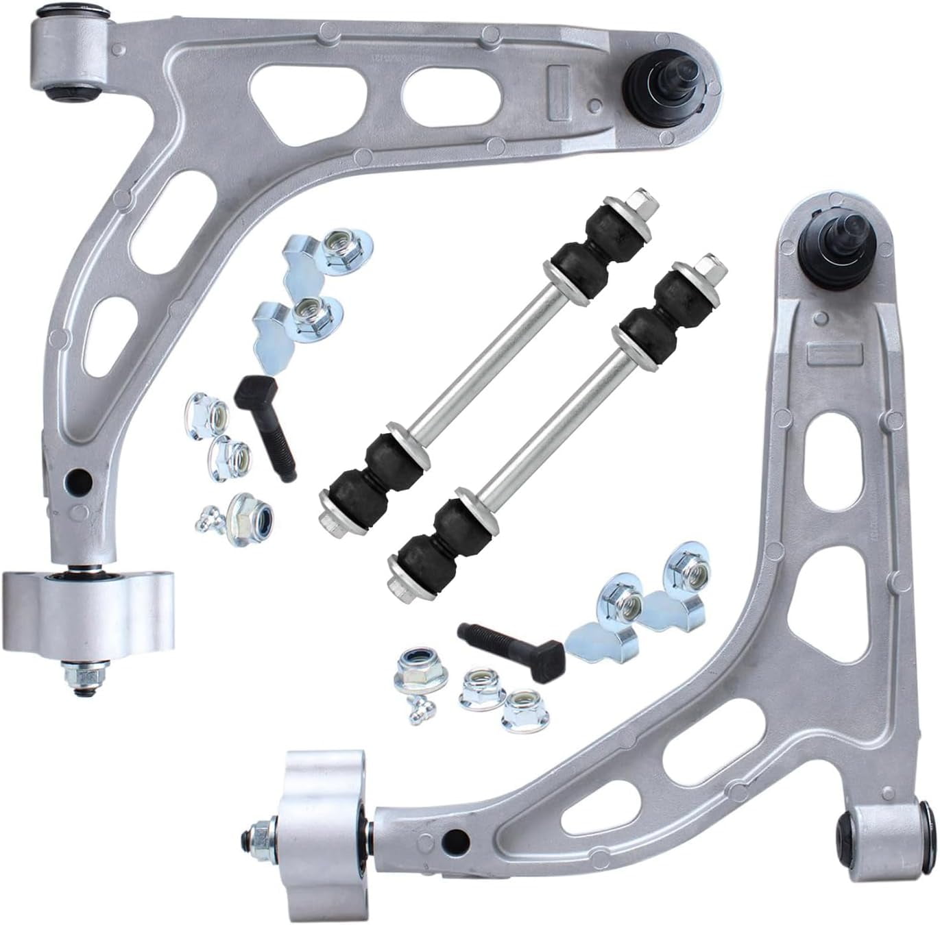 Detroit Axle - Rear Upper Control Arms Kit for 2002-2005 Ford Explorer Mercury Mountaineer, 2003-2005 Lincoln Aviator 2 Upper Control Arms with Ball Joint 2 Sway Bar Links Replacement