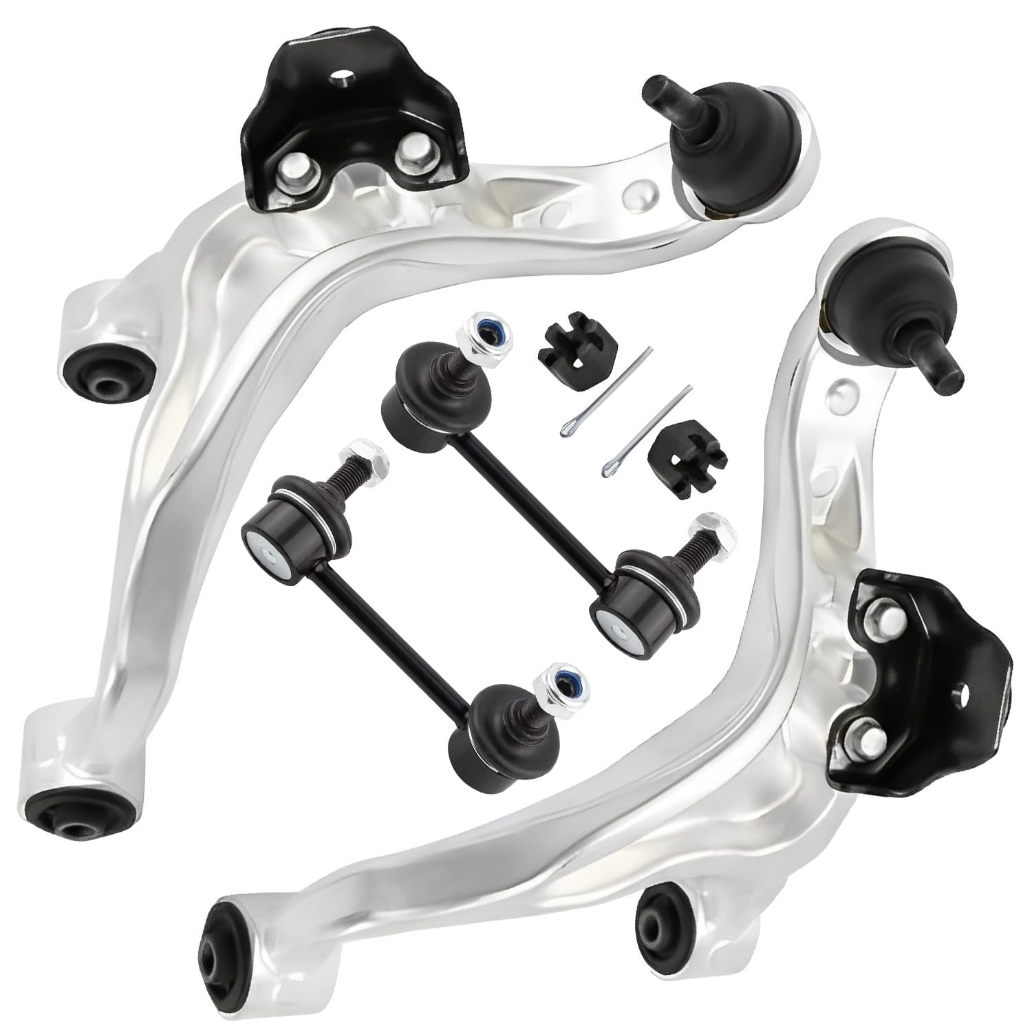 Detroit Axle - Rear Upper Control Arms Kit for 2007-2013 Nissan Altima 2 Upper Control Arms with Ball Joints Assembly 2 Sway Bar End Links 2008 2009 2010 2011 2012 Replacement