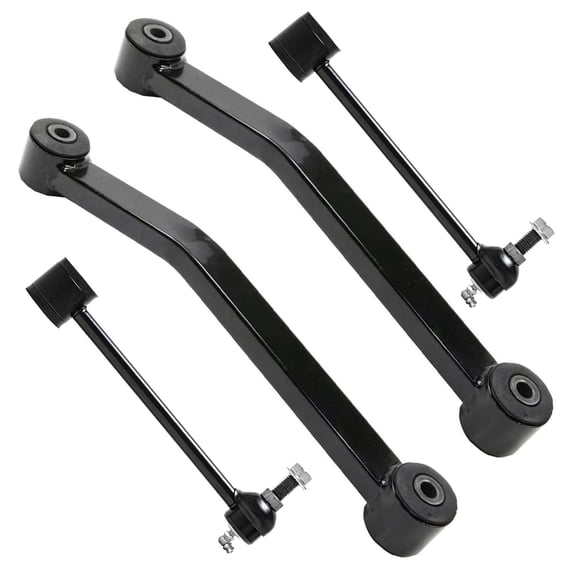 Detroit Axle - 4pc Rear Control Arms Kit for 2007-2017 Jeep Wrangler, 18 Wrangler JK, 2 Upper Control Arms 2 Sway Bars 2008 2009 2010 2011 2012 2013 2014 2015 2016 2017 2018 Replacement