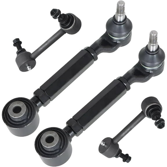 Detroit Axle - Rear Upper Control Arms Sway Bars for Acura 2004-2008 TSX 2 Upper Control Arms with Ball Joints 2 Sway Bar End Links 2005 2006 2007 Replacement