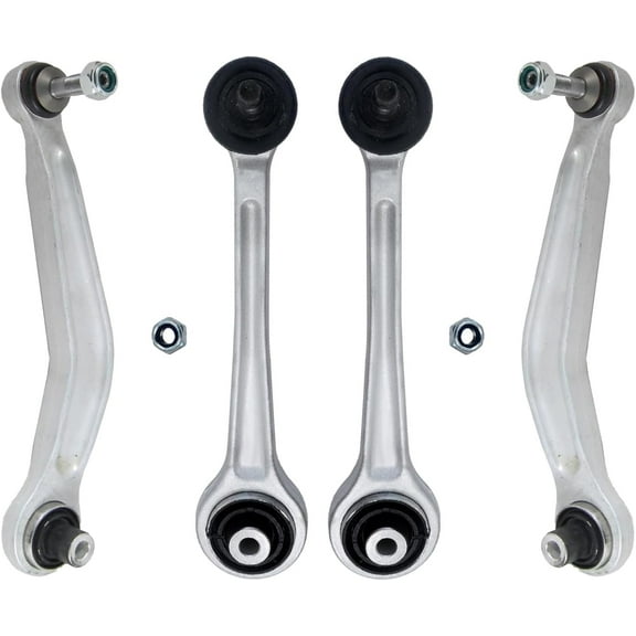 Detroit Axle - Rear Upper Control Arms for BMW 530i 540i 525i 528i M5, 4 Upper Forward Rearward Control Arms with Ball Joints Assembly Replacement