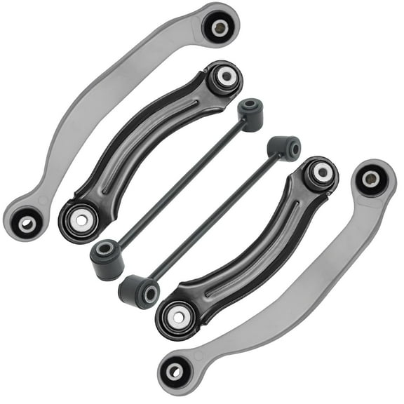 Detroit Axle - Rear Upper Forward Rearward Control Arms Sway Bar Links Replacement for 300 Dodge Charger Magnum Challenger - 6pc Set