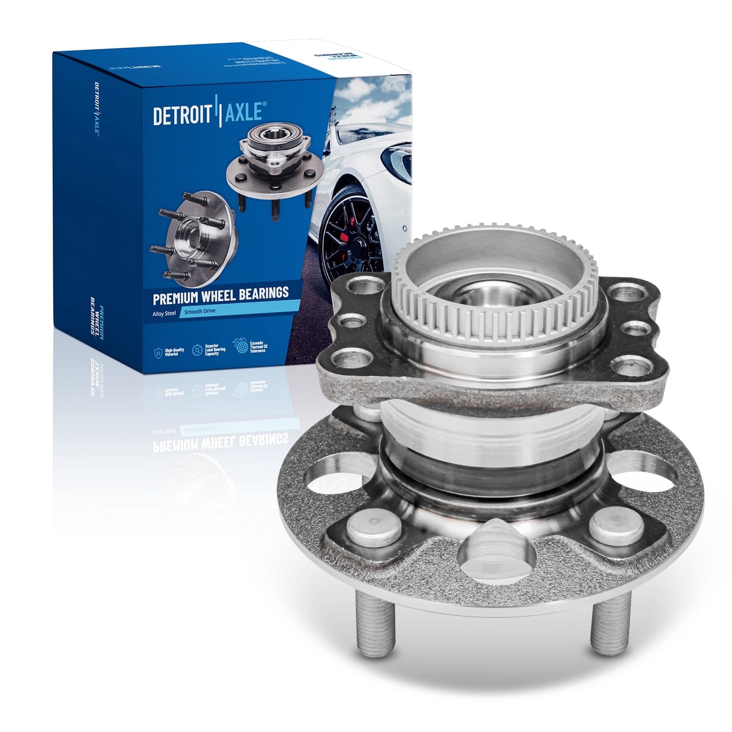 Detroit Axle - Rear Wheel Bearing & Hub Assembly for 2012-2017 Hyundai ...