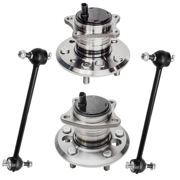 Detroit Axle - Rear Wheel Bearing Hubs Kit for 2007-2011 Toyota Camry 2006-2012 Avalon Lexus ES350, Wheel Bearing Hubs Sway Bar End Links 2008 2009 2010 Replacement