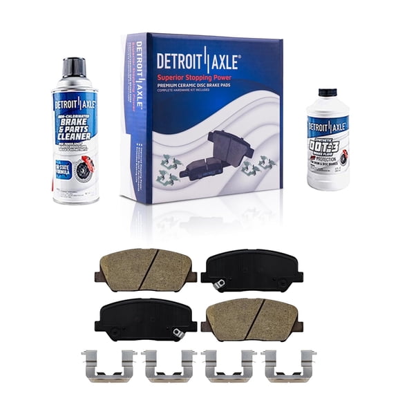 Detroit Axle - Front Brake Pads for 2014 2015 2016 Kia Forte Koup Forte5, 2014 2016 Forte, Ceramic Brake Pads