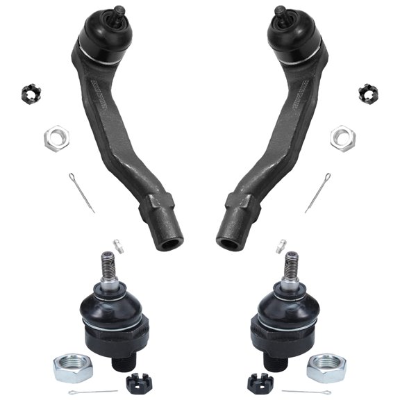 Detroit Axle Replacement for Acura EL Integra Honda Civic CR-V Front Outer Tie Rod Ends & Upper Ball Joints - 4pc Fits select: 2000 HONDA CIVIC EX, 1997-1998 HONDA CIVIC LX