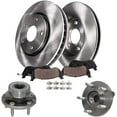 thumbnail image 1 of Detroit Axle Replacement for Ford Taurus Mercury Sable 5 Lug Front Disc Rotor w/Ceramic Brake Pad + Wheel Bearing & Hub Assembly - 6pc Fits select: 2001,2003 FORD TAURUS SES, 1 of 4