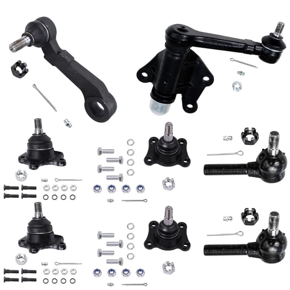 Detroit Axle - 4WD Front 8pc Suspension Kit for 1989-1995 Toyota Pickup 1989-1991 4Runner, Outer Tie Rods Ball Joints Pitman Idler Arms 1990 Replacement