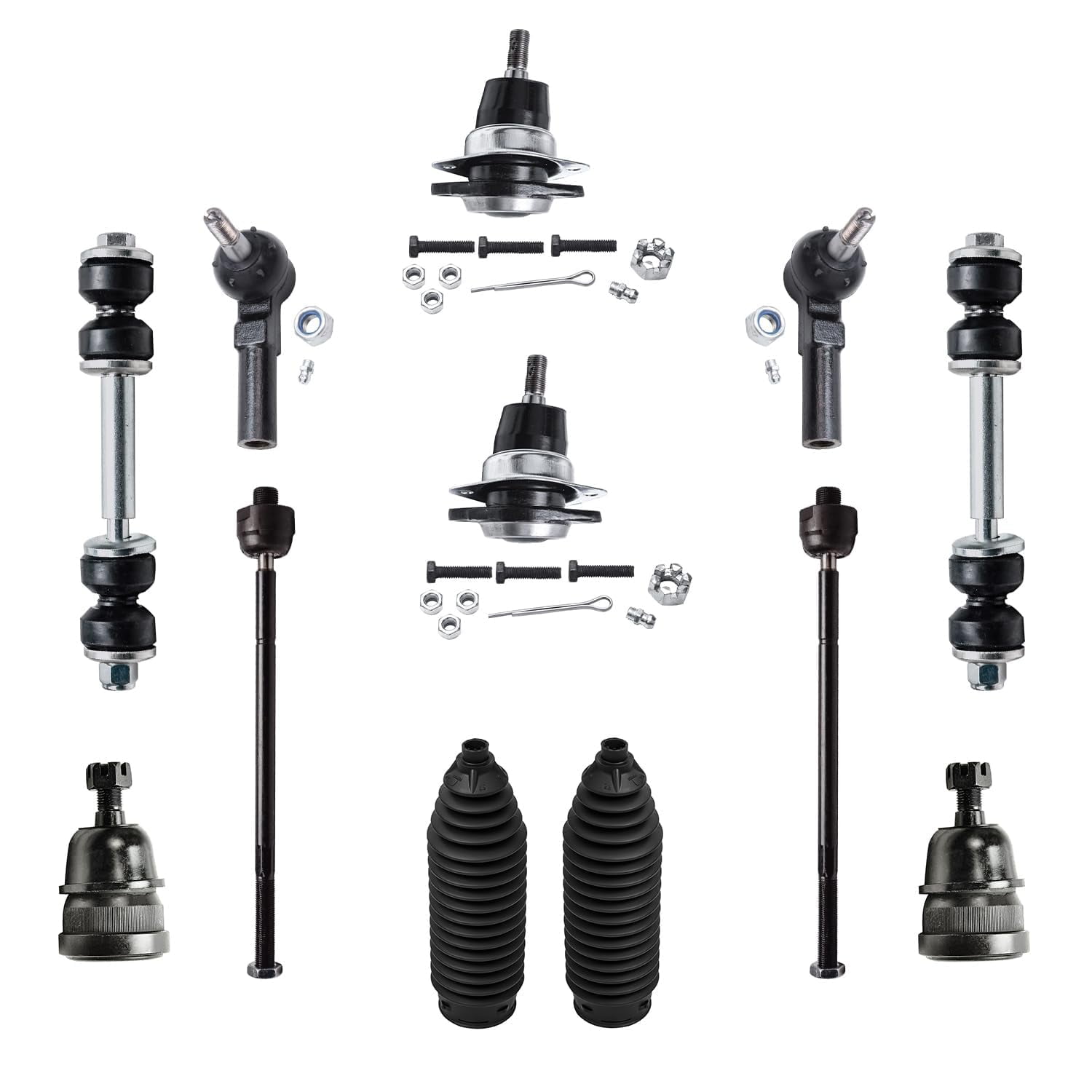 Detroit Axle - Replacement for 1993-2002 Chevrolet Camaro Pontiac Firebird Front Lower Upper Ball Joints Inner Outer Tie Rods Sway Bars