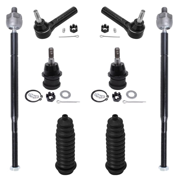 Detroit Axle Replacement for 2004 - 2008 Chrysler Pacifica Front Lower Ball Joints Inner Outer Tie Rod Ends - 8pc Set