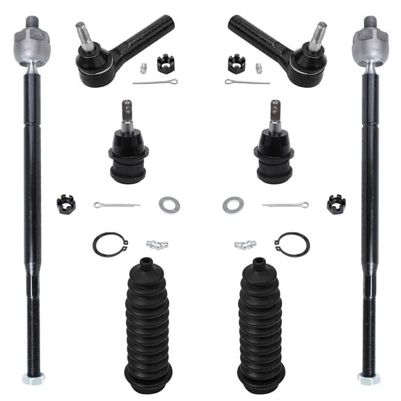 Detroit Axle Replacement for 2004 - 2008 Chrysler Pacifica Front Lower Ball Joints Inner Outer Tie Rod Ends - 8pc Set