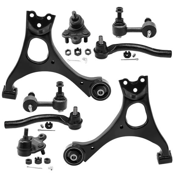 Detroit Axle Replacement for 2006 - 2011 Honda Civic [ NON-Si ] Front Lower Control Arm Ball Joint Sway Bar Outer Tie Rods - 8pc