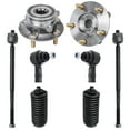 thumbnail image 1 of Detroit Axle Replacement for 2009-2013 Mitsubishi Lancer Evolution AWD Front Wheel Bearing & Hubs Assembly Inner Outer Tie Rods w/ Boots - 8pc Set, 1 of 7