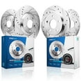 thumbnail image 1 of Detroit Axle Replacement for Ford Mustang [ Base GT ] Front + Rear Drilled & Slotted Disc Brake Rotors - 4pc Fits select: 1995 FORD MUSTANG GT/GTS, 1 of 7