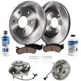 thumbnail image 1 of Detroit Axle Replacement for Hummer H3 [w/ ABS] Front Disc Brake Rotors + Ceramic Pads + Brake Cleaner Fluid + Wheel Hub Bearings - 8pc Set, 1 of 7