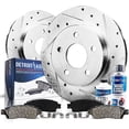 thumbnail image 1 of Detroit Axle - 6pc Rear Drilled & Slotted Disc Brake Rotors Ceramic Brake Pads for 2008-2017 Honda Accord 2009-2014 Acura TSX, 1 of 9