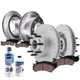 thumbnail image 1 of Detroit Axle - RWD Brake Kit for 2012-2022 Ford F-250 Super Duty 2013-2022 F-350 Super Duty Drilled and Slotted Disc Brake Rotors Ceramic Brakes Pads Replacement : 14.29" inch Front and Rear Rotor, 1 of 7