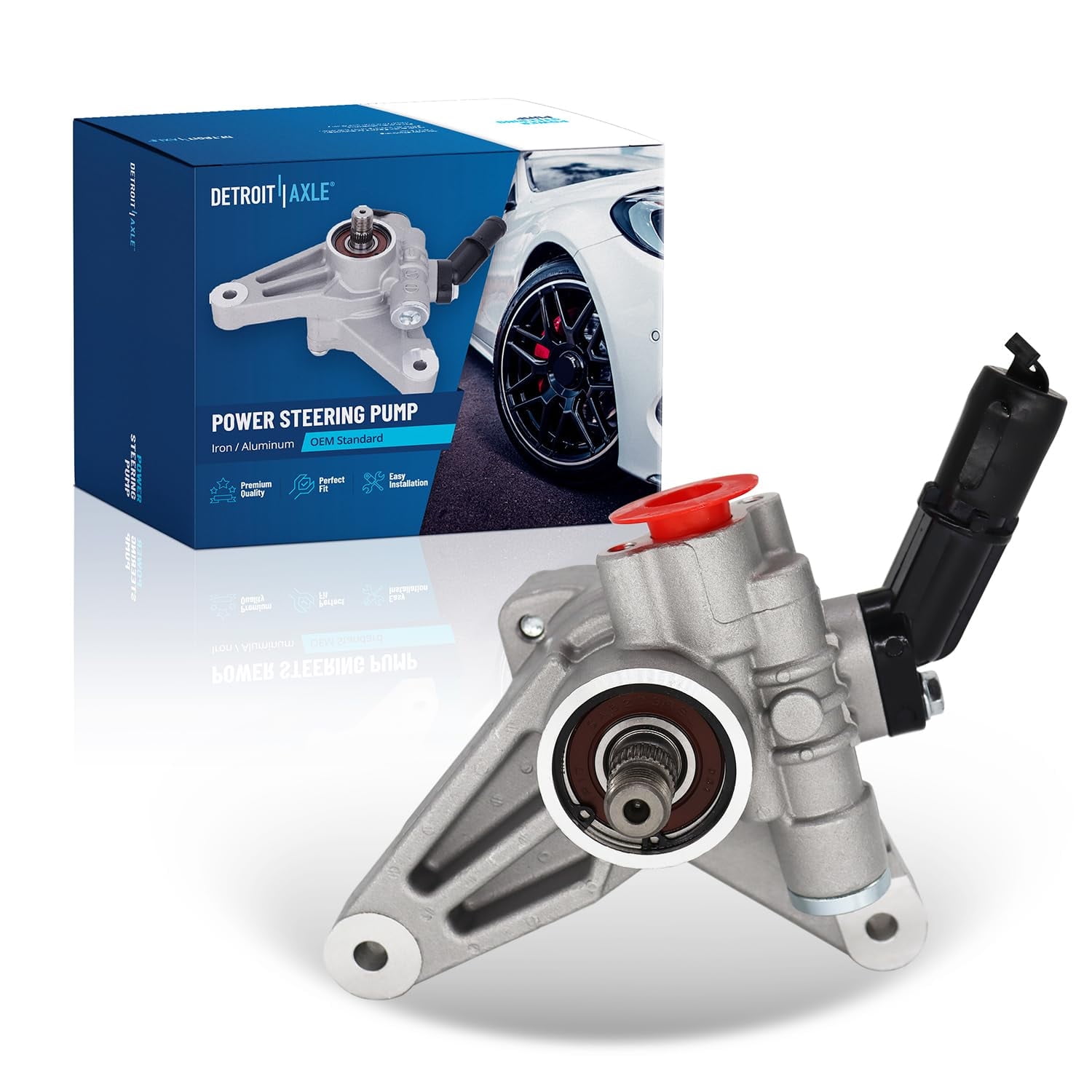 Detroit Axle - Steering Pump for 2005-2010 Honda Odyssey, 07-13 MDX, Power Steering Pump Replacement