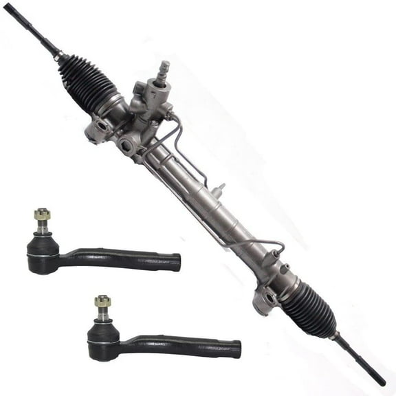 Detroit Axle - Steering Rack and Pinion Kit for 2002-2007 Subaru Impreza, 2003-2004 Forester, Complete Power Steering Rack & Pinion Assembly + 2 Outer Tie Rods Replacement
