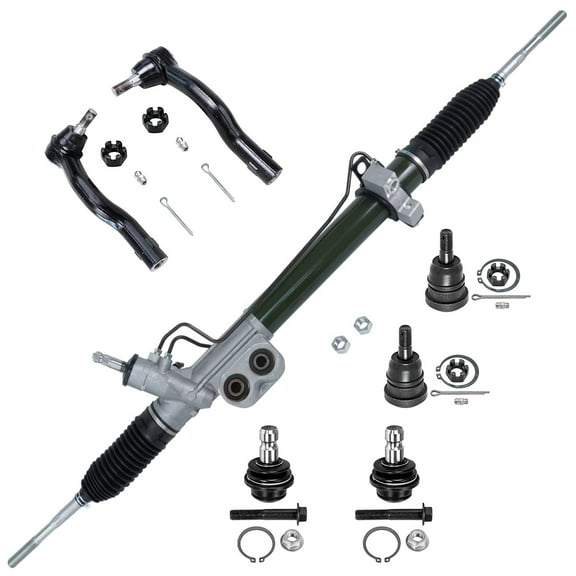 Detroit Axle - Steering Rack and Pinion Kit for Nissan Titan Armada Infiniti QX56 Power Steering Rack and Pinion Front Outer Tie Rods Upper Lower Ball Joints Replacement