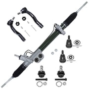 Detroit Axle - Steering Rack and Pinion Kit for Nissan Titan Armada Infiniti QX56 Power Steering Rack and Pinion Front Outer Tie Rods Upper Lower Ball Joints Replacement