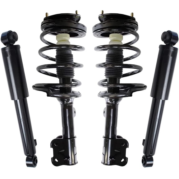 Detroit Axle - Struts Shocks for 2007 2008 2009 Hyundai Santa Fe Complete 2 Front Struts with Coil Spring 2 Rear Shock Absorbers Replacement