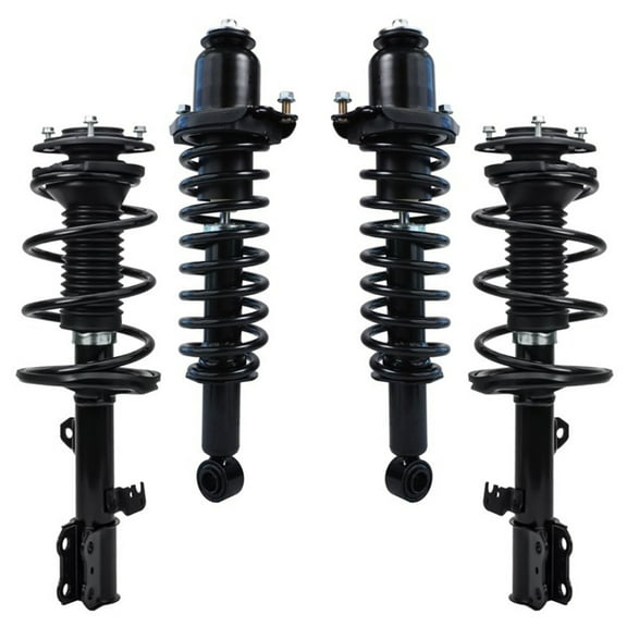 Detroit Axle - Struts for 2003-2008 Toyota Corolla Complete 4 Front and Rear Struts with Coil Springs Assembly 2004 2005 2006 2007 Replacement Quick Install Ready Struts