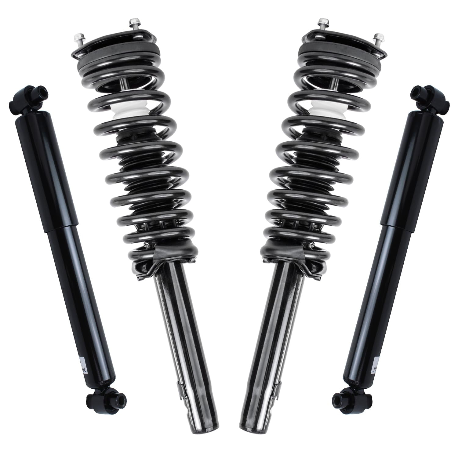 Detroit Axle - Struts Shocks for 2.5L 2010 2011 2012 Ford Fusion 10 11 Mercury Milan Complete 2 Front Struts w/Coil Spring 2 Rear Shock Absorbers Replacement Ready Struts Assembly