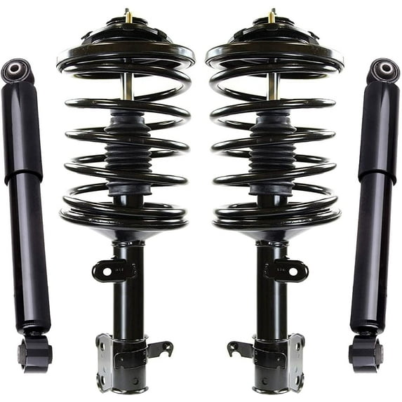 Detroit Axle - Struts Shocks for 2003-2005 Honda Pilot 2001 2002 MDX Complete 2 Front Struts w/Coil Spring 2 Rear Shock Absorbers Replacement Ready Struts Assembly
