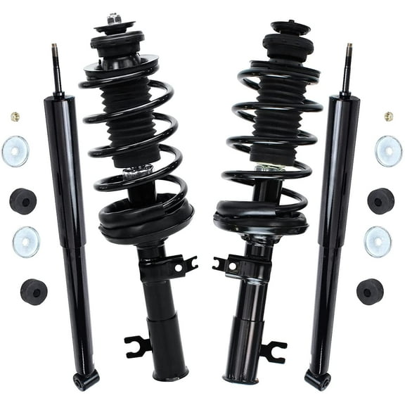 Detroit Axle - Struts Shocks for 2004-2011 Chevy Aveo, 2006-11 Aveo5, 2005-2008 Pontiac Wave, 09-10 G3 Complete 2 Front Struts w/Coil Spring 2 Rear Shock Absorbers 2007 2009 2010 Replacement Struts