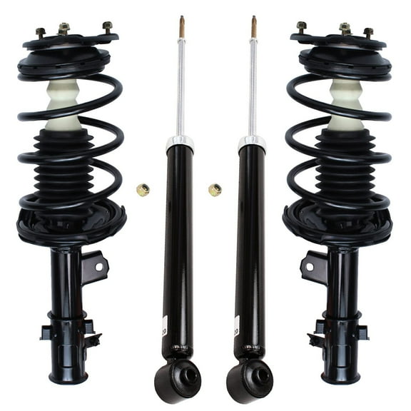 Detroit Axle - Struts Shocks for 2006-2011 Hyundai Accent Kia Rio Complete 2 Front Struts w/Coil Spring 2 Rear Shock Absorbers Replacement 2007 2008 2009 2010 Ready Struts Assembly