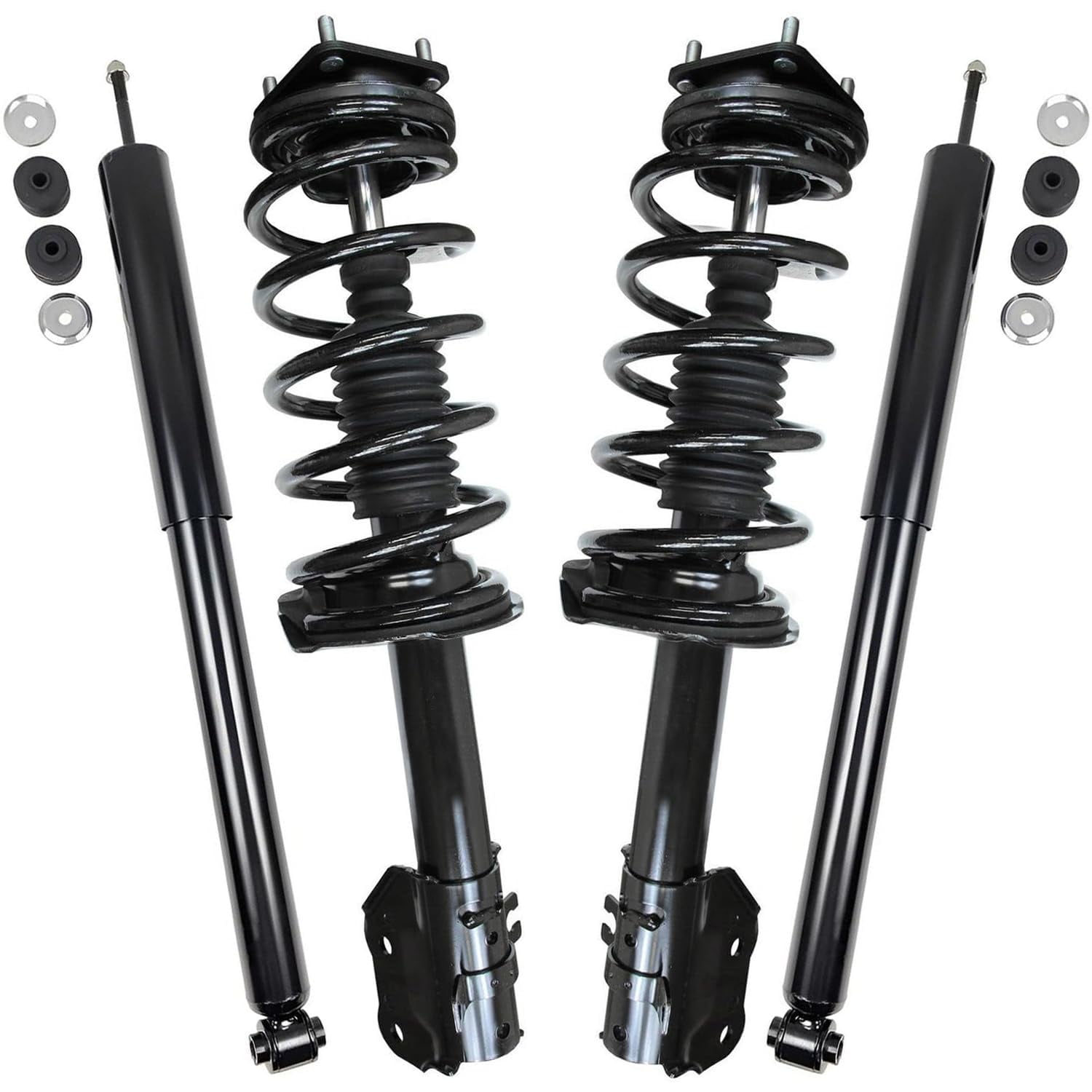 Detroit Axle - Struts Shocks for 2007-2015 Mazda CX-9 2 Front Struts with Coil Spring Assembly 2 Rear Shock Absorbers 2008 2009 2010 2011 2012 2013 2014 Replacement Suspension Kit