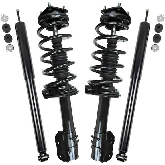 Detroit Axle - Struts Shocks for 2007-2015 Mazda CX-9 2 Front Struts with Coil Spring Assembly 2 Rear Shock Absorbers 2008 2009 2010 2011 2012 2013 2014 Replacement Suspension Kit