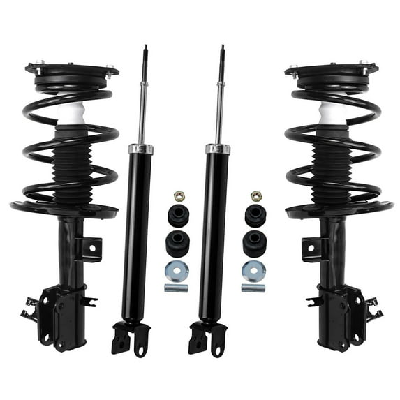 Detroit Axle - Struts Shocks for 2009-2014 Nissan Maxima (Sedan) Complete 2 Front Struts w/ Coil Spring 2 Rear Shock Absorbers 2010 2011 2012 2013 Replacement Ready Struts Assembly