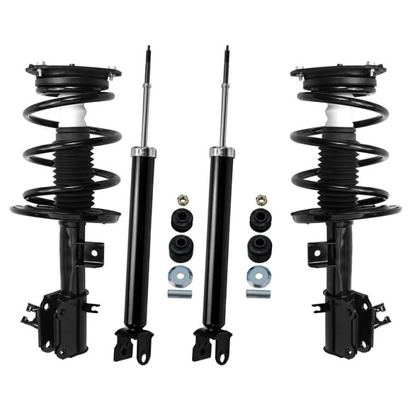 Detroit Axle - Struts Shocks for 2009-2014 Nissan Maxima (Sedan) Complete 2 Front Struts w/ Coil Spring 2 Rear Shock Absorbers 2010 2011 2012 2013 Replacement Ready Struts Assembly