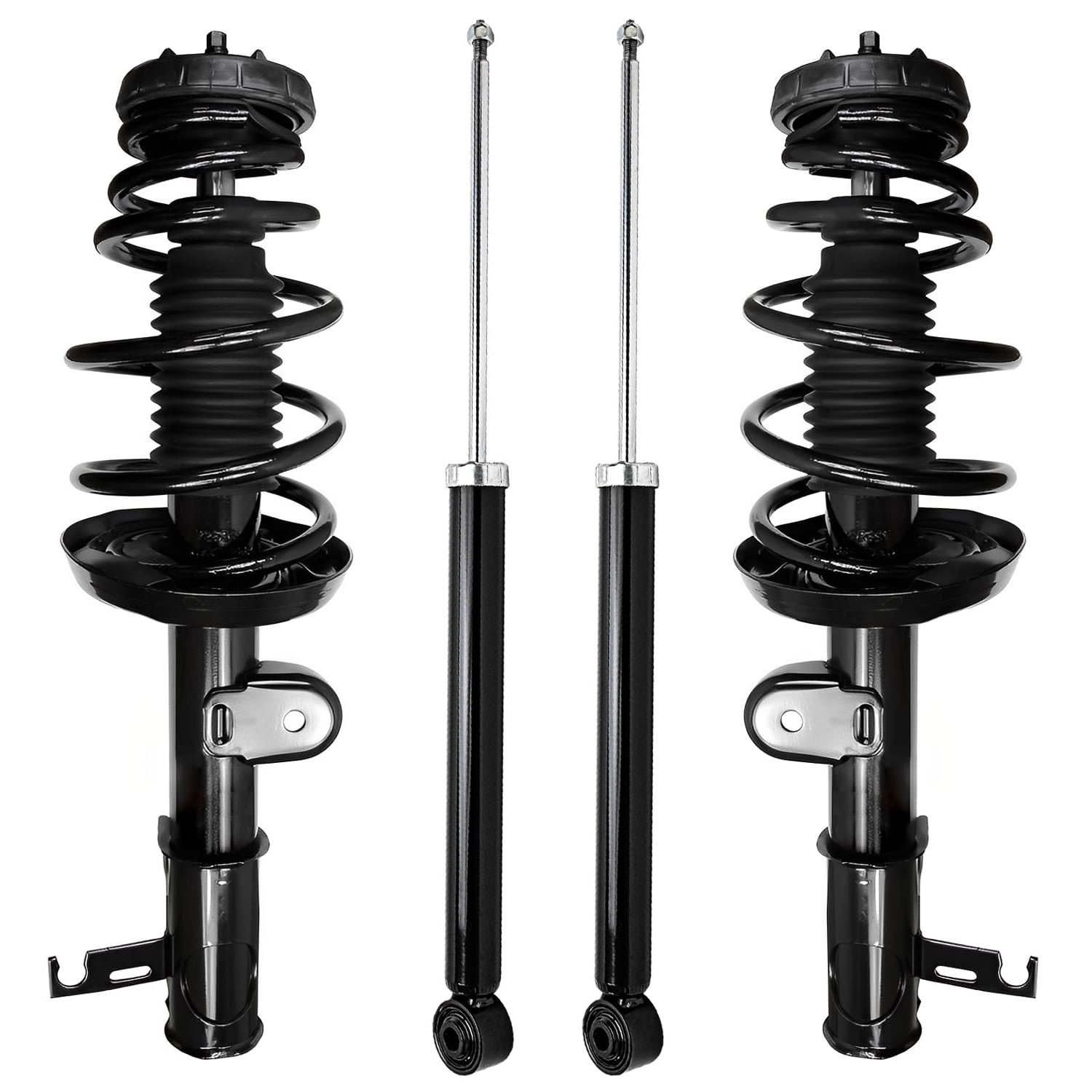 Detroit Axle - Struts Shocks for 2011 2012 Chevy Cruze Volt Chevrolet Complete 2 Front Struts w/Coil Spring 2 Rear Shock Absorbers Replacement Quick Install Ready Struts Assembly