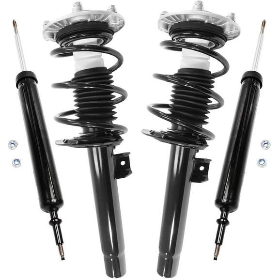 Detroit Axle - Struts Shocks for 2012-2013 BMW 328i 335i [Sedan] 2 Front Struts with Coil Spring Assembly 2 Rear Shock Absorbers Replacement Suspension Kit