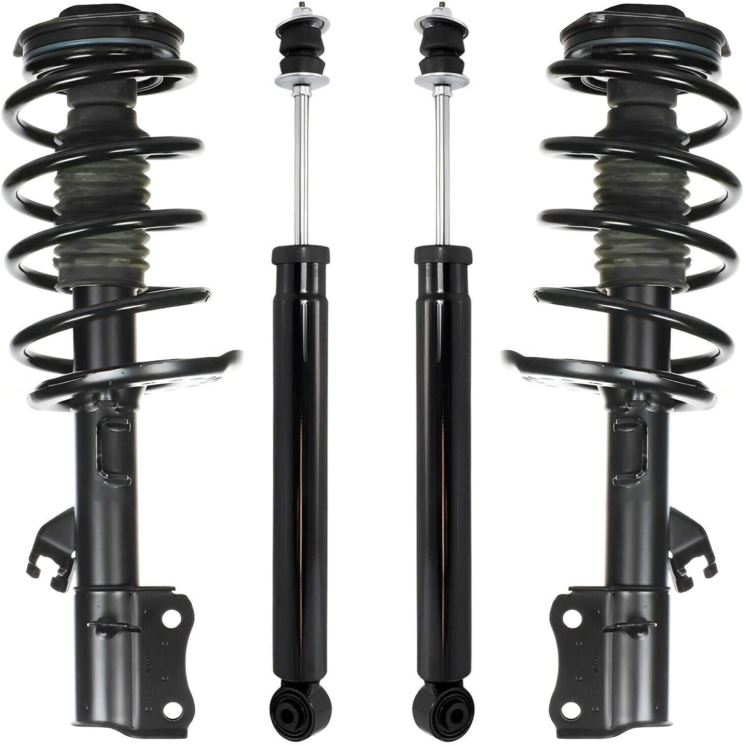 Detroit Axle - Struts Shocks for 2014-2019 Nissan Sentra Complete 2 Front Struts w/Coil Spring 2 Rear Shock Absorbers 2015 2016 2017 2018 Replacement Quick Install Ready Struts Assembly