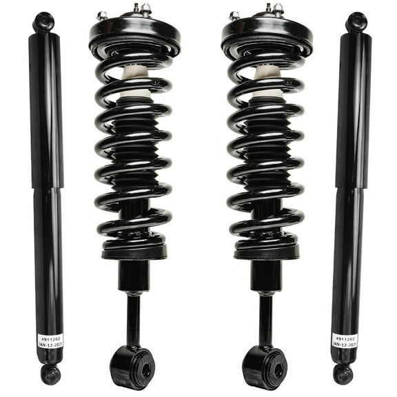 Detroit Axle - Struts Shocks for 4WD 2004-2008 Ford F-150 2006-2008 Lincoln Mark LT Complete 2 Front Struts w/Coil Springs 2 Rear Shock Absrobers Replacement Struts Assembly