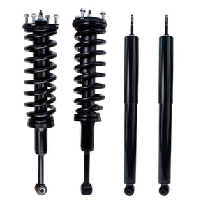 Detroit Axle - 4WD Struts Shocks for 07-21 Toyota Tundra Complete 2 Front Struts with Coil Spring 2 Rear Shock Absorbers 2008 2009 2010 2011 2012 2013 2014 2015 2016 2017 2018 2019 2020 Replacement