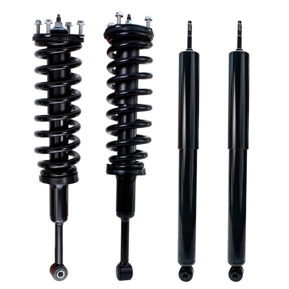 Detroit Axle - 4WD Struts Shocks for 07-21 Toyota Tundra Complete 2 Front Struts with Coil Spring 2 Rear Shock Absorbers 2008 2009 2010 2011 2012 2013 2014 2015 2016 2017 2018 2019 2020 Replacement