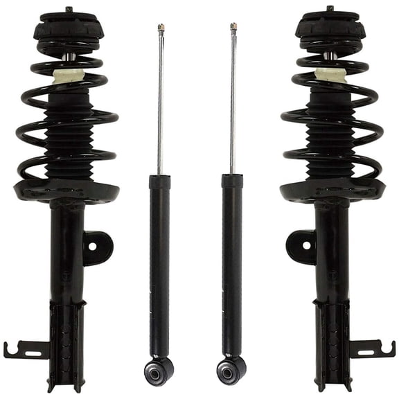 Detroit Axle - Struts Shocks for 4WD 2014-2018 Chevrolet GMC Silverado Sierra 1500, 2 Front Ready Struts w/ Coil Springs Assembly 2 Rear Shock Absorbers Suspension Kit