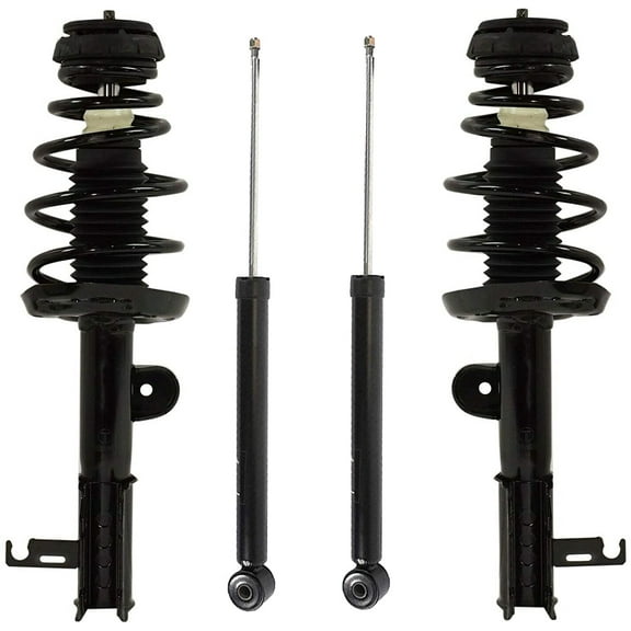 Detroit Axle - Struts Shocks for 4WD 2014-2018 Chevrolet GMC Silverado Sierra 1500 2 Front Struts w/Coil Springs 2 Rear Shock Absorbers 2015 2016 2017 Replacement Ready Struts Assembly