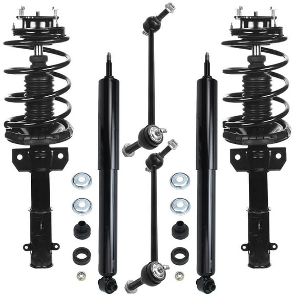 Detroit Axle - Struts Shocks 6pc Suspension Kit for Ford 2011 2012 2013 2014 Mustang, 2 Front Struts with Coil Spring Assembly 2 Sway Bar End Links 2 Rear Shock Absorbers Replacement