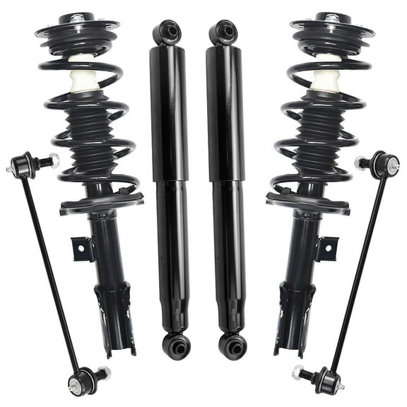 Detroit Axle - Struts Shocks Kit for 2010-2017 GMC Terrain 2012 Chevy Captiva Sport, 2 Front Struts with Coil Spring 2 Rear Shock Absorbers 2 Front Sway Bars 2011 2012 2013 2014 2015 2016 Replacement