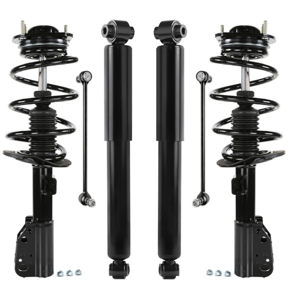 Detroit Axle - Struts Shocks Kit for GMC Acadia Limited Chevy Traverse Buick Enclave, 2 Front Struts Coil Spring Assembly 2 Stabilizer Sway Bars 2 Rear Shock Absorbers Replacement Suspension Kit