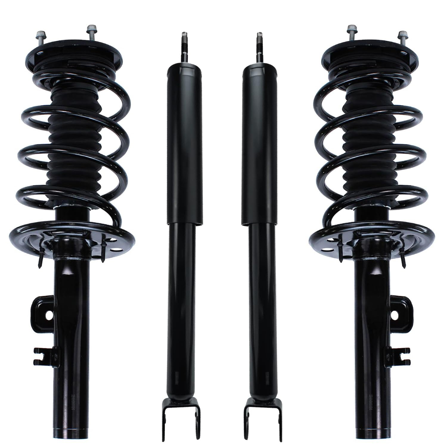 Detroit Axle - Struts Shocks for 2009-2012 Ford Flex 2010 2011, 2 Front Struts w/Coil Springs Assembly, 2 Rear Shock Absorbers Replacement