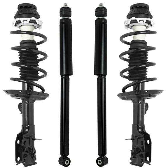 Detroit Axle - Struts Shocks for 2009-2013 Honda Fit, 2 Front Struts with Coil Springs 2 Rear Shock Absorbers 2010 2011 2012 Suspension Replacement