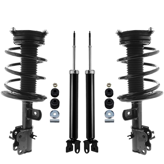 Detroit Axle - Struts Shocks for 2016 2017 2018 Nissan Maxima, 2 Front Struts with Coil Springs 2 Rear Shock Absorbers Suspension Replacement